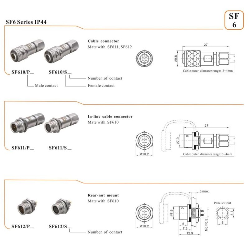 weipu SF16 series